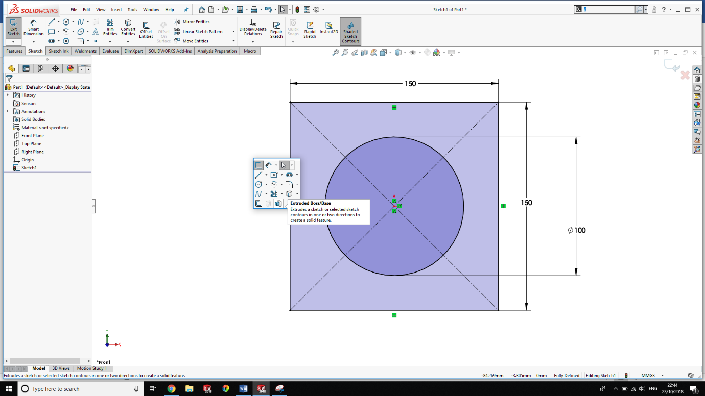 SolidWorks Transition Guide 6 of 10 - 2D Sketching, Constraints, and  Parametric Modelling - YouTube